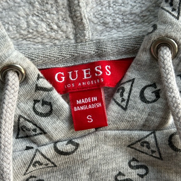 GUESS Gray Crop Graphic Hoodie - Picture 7 of 7